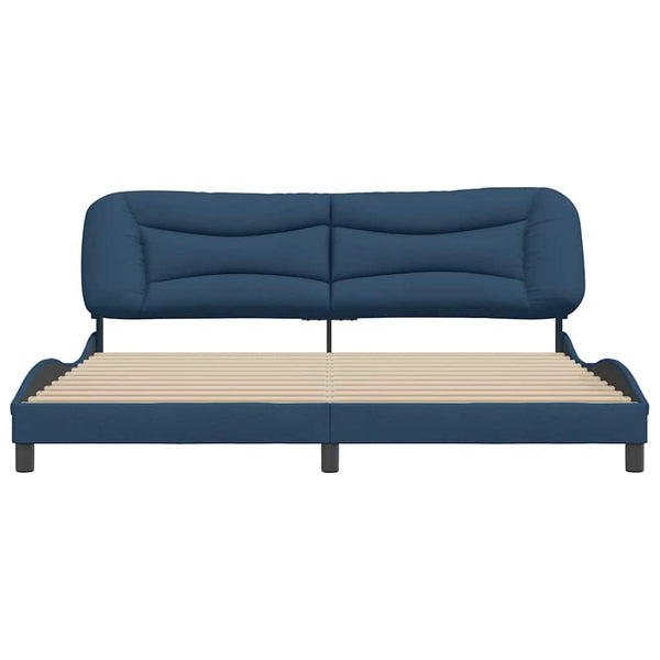 Bettgestell Blau 200x200 cm Stoff