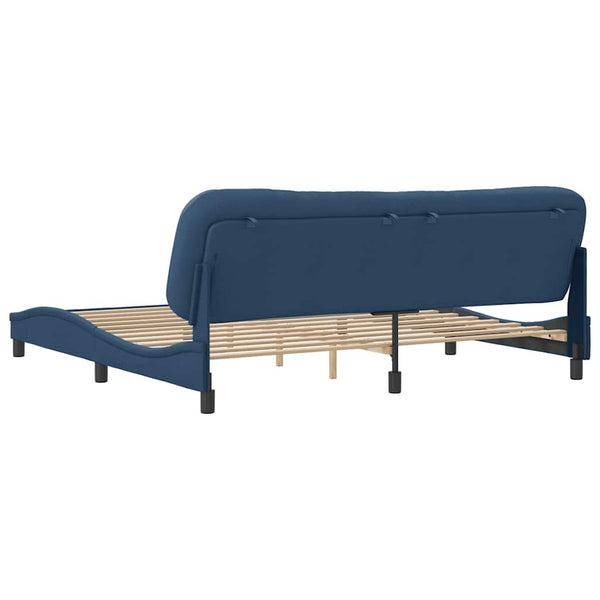 Bettgestell Blau 200x200 cm Stoff