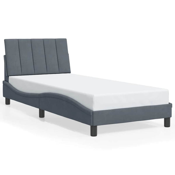Bettgestell Dunkelgrau Samt 80x200 cm