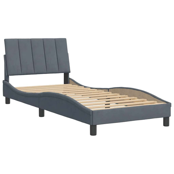 Bettgestell Dunkelgrau Samt 80x200 cm