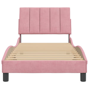 Bettgestell Hanko Rosa 80x200 cm Samt
