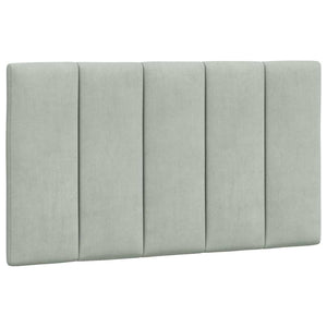 Bettgestell Hanko Hellgrau Samt 90x190 cm