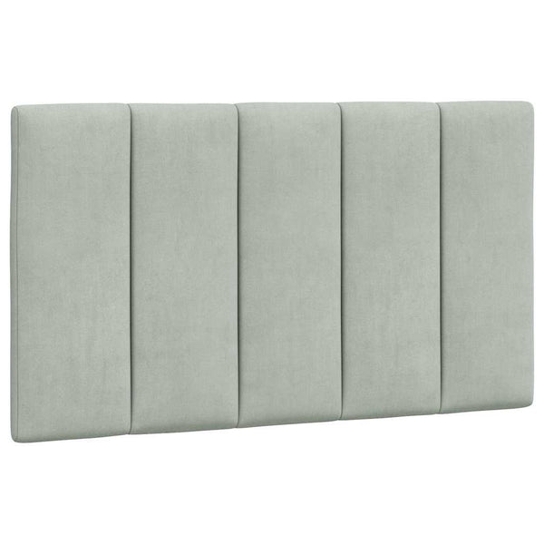 Bettgestell Hanko Hellgrau Samt 90x190 cm