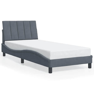 Bettgestell Dunkelgrau Samt 90x190 cm