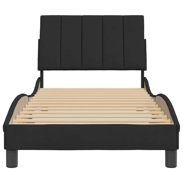 Bettgestell Hanko Schwarz 90x190 cm Samt