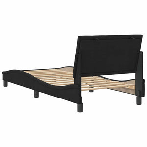 Bettgestell Hanko Schwarz 90x190 cm Samt