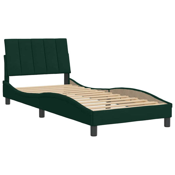 Bettgestell Dunkelgrün Samt 90x200 cm