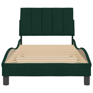 Bettgestell Dunkelgrün Samt 90x200 cm