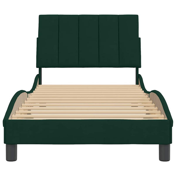 Bettgestell Dunkelgrün Samt 90x200 cm
