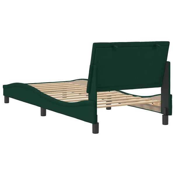 Bettgestell Dunkelgrün Samt 90x200 cm