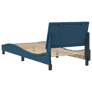 Bettgestell Blau 90x200 cm Samt