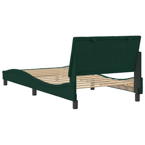 Bettgestell Dunkelgrün 100x200 cm Samt
