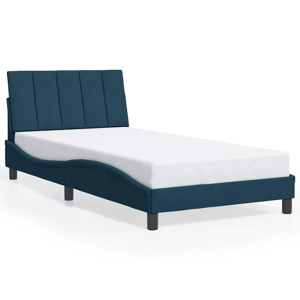 Bettgestell Blau 100x200 cm Samt
