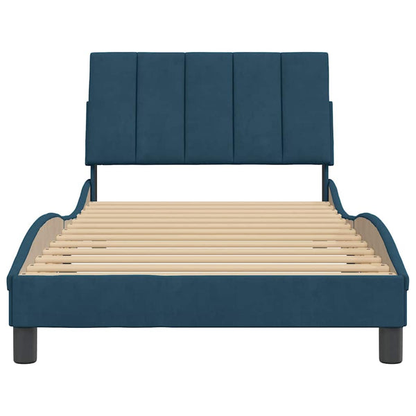 Bettgestell Blau 100x200 cm Samt