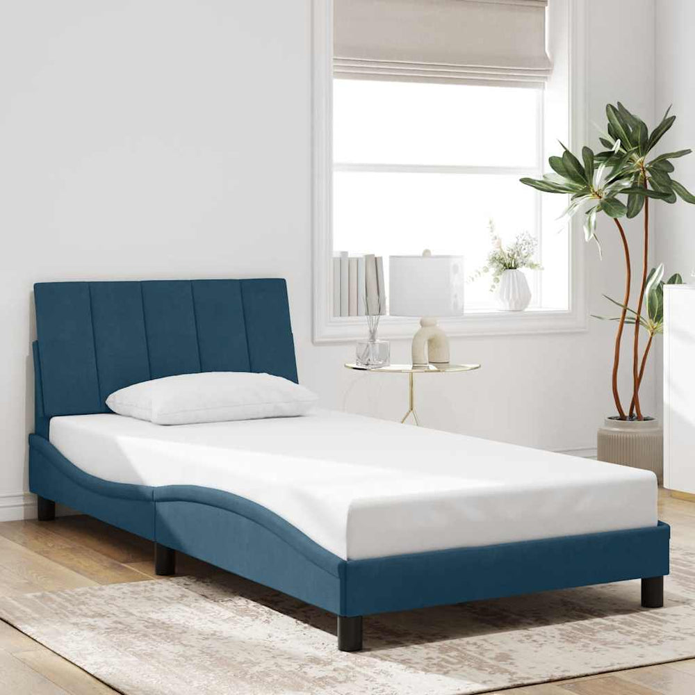 Bettgestell Blau 100x200 cm Samt