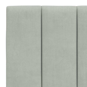 Bettgestell Hanko Hellgrau Samt 120x200 cm
