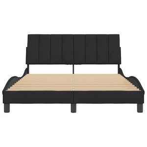 Bettgestell Hanko Schwarz 120x200 cm Samt