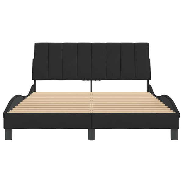Bettgestell Hanko Schwarz 120x200 cm Samt