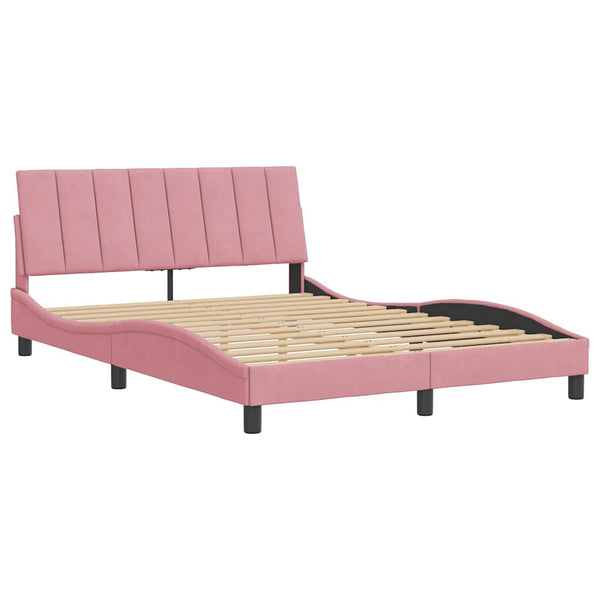Bettgestell Hanko Rosa 120x200 cm Samt