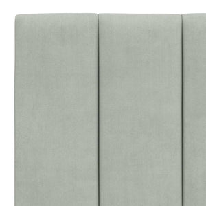 Bettgestell Hanko Hellgrau 140x190 cm Samt