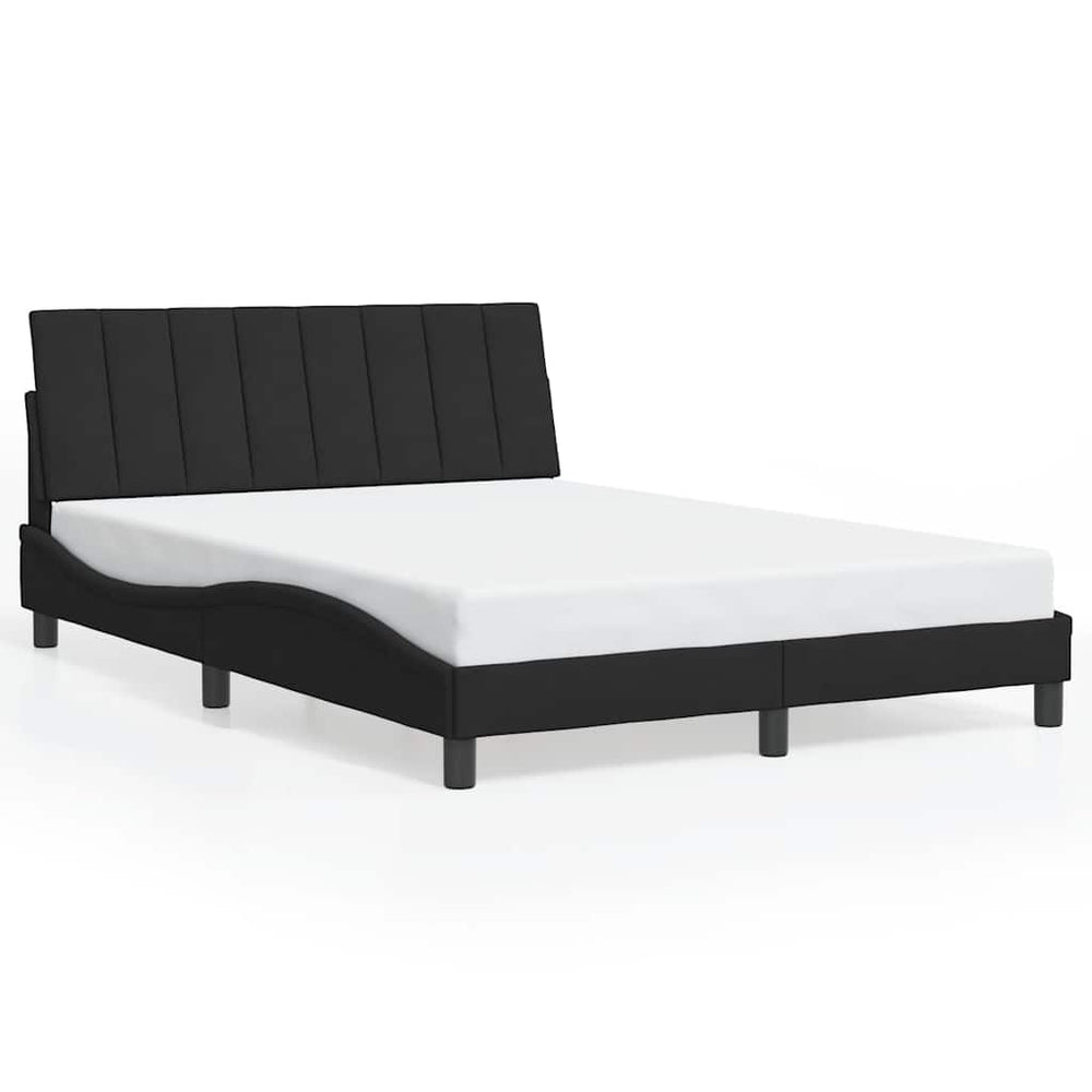 Bettgestell Schwarz 140x190 cm Samt