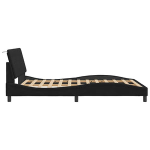Bettgestell Schwarz 140x190 cm Samt