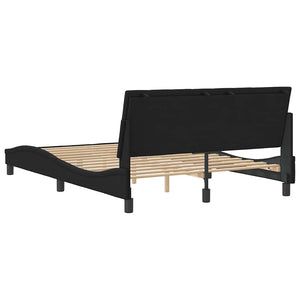 Bettgestell Schwarz 140x190 cm Samt
