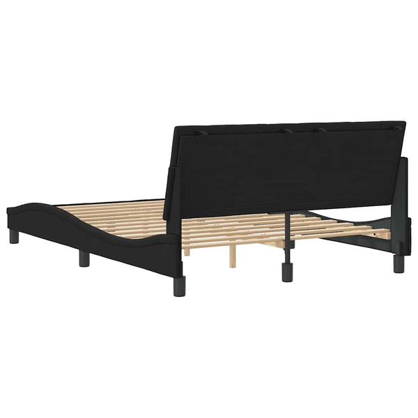 Bettgestell Schwarz 140x190 cm Samt