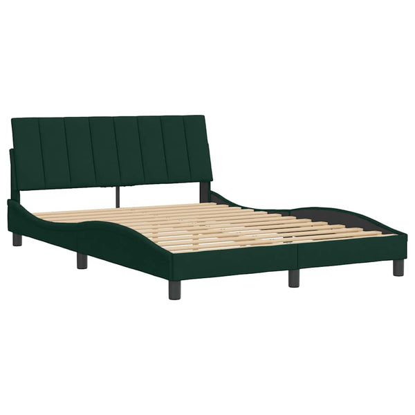 Bettgestell Dunkelgrün 140x190 cm Samt