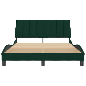 Bettgestell Dunkelgrün 140x190 cm Samt