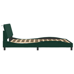 Bettgestell Dunkelgrün 140x190 cm Samt