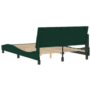 Bettgestell Dunkelgrün 140x190 cm Samt