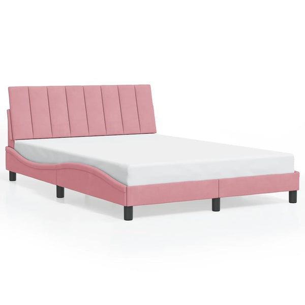 Bettgestell Hanko Rosa 140x190 cm Samt