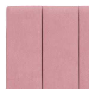 Bettgestell Hanko Rosa 140x190 cm Samt