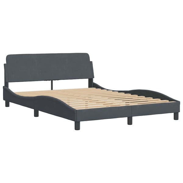 Bettgestell Dunkelgrau Samt 140x200 cm