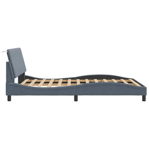 Bettgestell Dunkelgrau Samt 140x200 cm