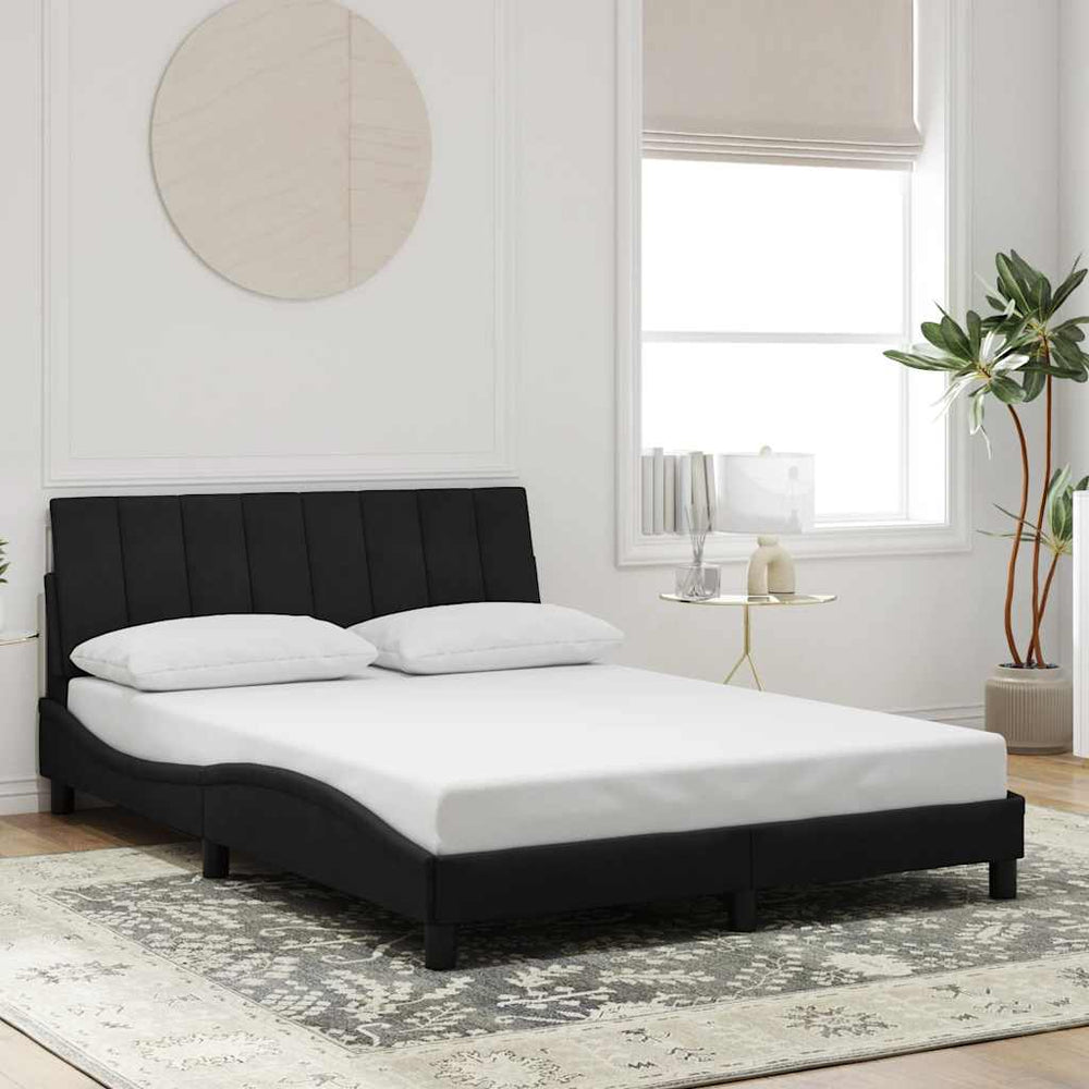 Bettgestell Hanko Schwarz Samt 140x200 cm