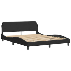 Bettgestell Hanko Schwarz Samt 160x200 cm