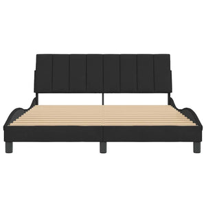 Bettgestell Hanko Schwarz Samt 160x200 cm