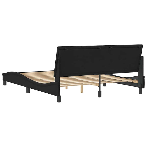 Bettgestell Hanko Schwarz Samt 160x200 cm