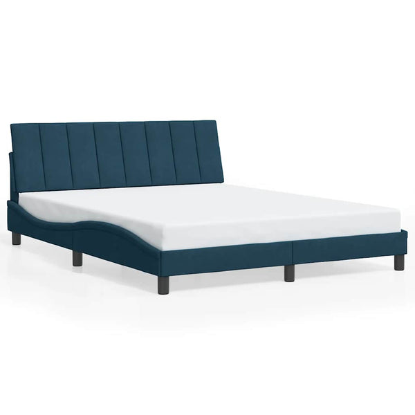 Bettgestell Hanko Blau 160x200 cm Samt