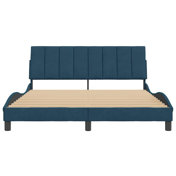 Bettgestell Hanko Blau 160x200 cm Samt