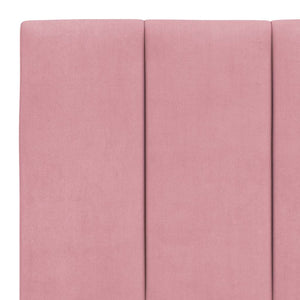 Bettgestell Hanko Rosa Samt 160x200 cm