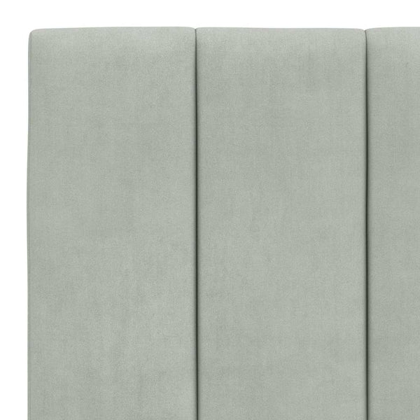 Bettgestell Hellgrau Samt 180x200 cm