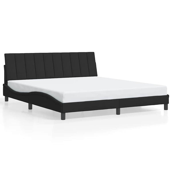 Bettgestell Hanko Schwarz Samt 180x200 cm