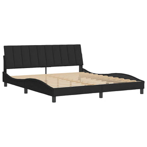 Bettgestell Hanko Schwarz Samt 180x200 cm