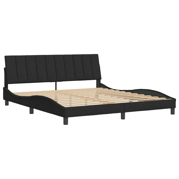 Bettgestell Hanko Schwarz Samt 180x200 cm