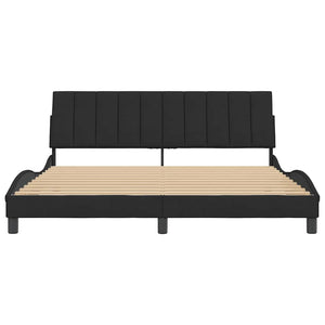 Bettgestell Hanko Schwarz Samt 180x200 cm