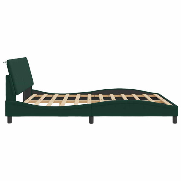 Bettgestell Dunkelgrün Samt 180x200 cm