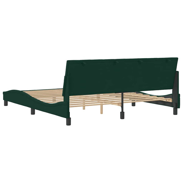 Bettgestell Dunkelgrün Samt 180x200 cm